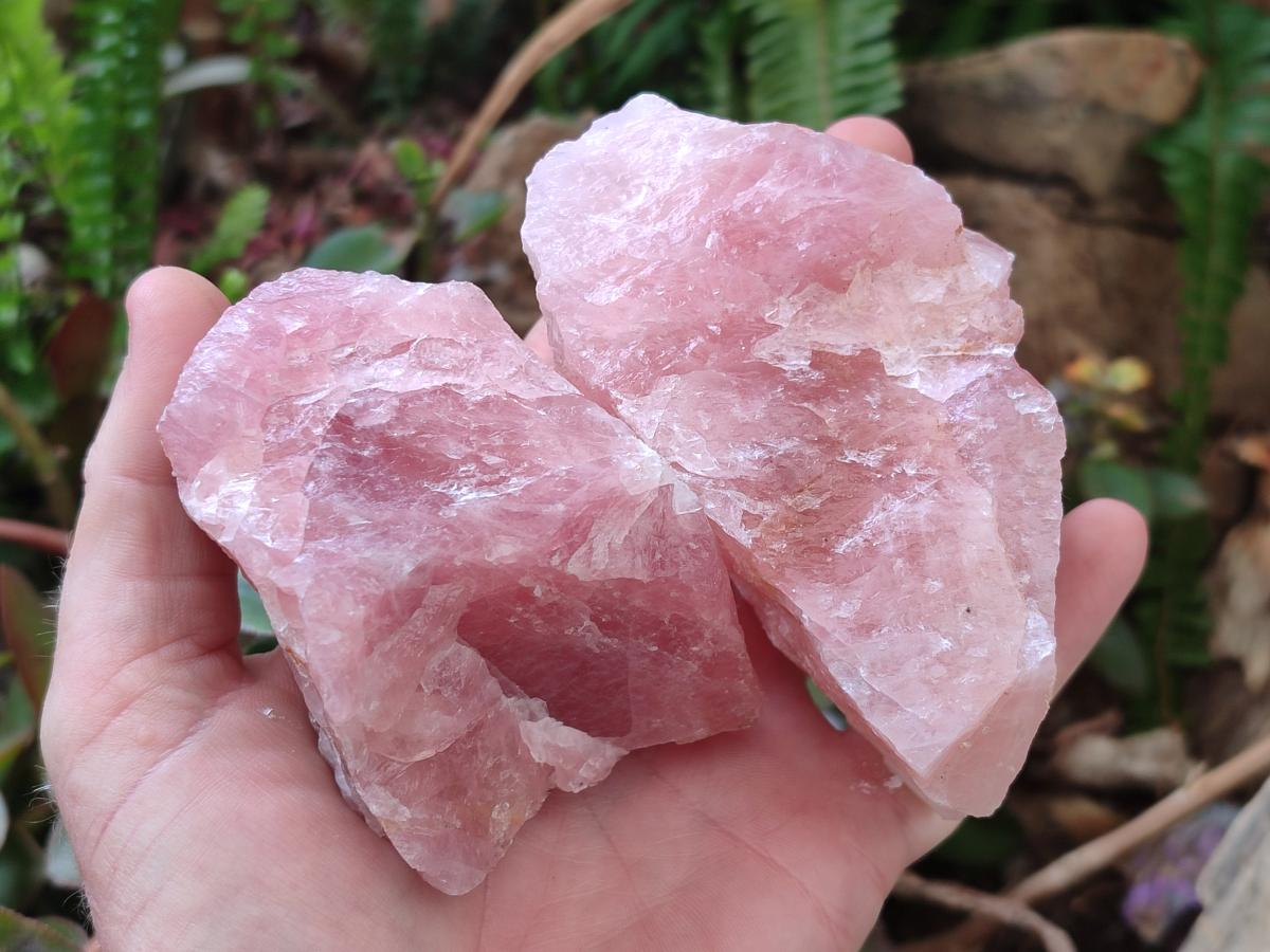 Natural Cobbed Rose Quartz Specimens x 10 From Northern Cape, South Africa - Toprock Gemstones and Minerals 
