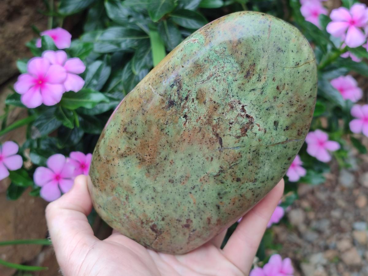Polished Large Green Chrysoprase Standing Display Piece x 1 From Ambatondrazaka, Madagascar - Toprock Gemstones and Minerals 