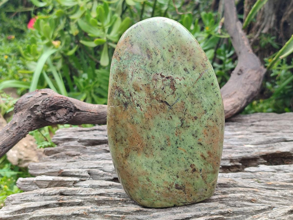 Polished Large Green Chrysoprase Standing Display Piece x 1 From Ambatondrazaka, Madagascar - Toprock Gemstones and Minerals 