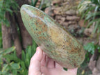 Polished Large Green Chrysoprase Standing Display Piece x 1 From Ambatondrazaka, Madagascar - Toprock Gemstones and Minerals 