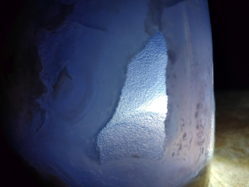 Polished and Natural Blue Lace Agate Standing Display Pieces x 6 From Nsanje, Malawi - Toprock Gemstones and Minerals 