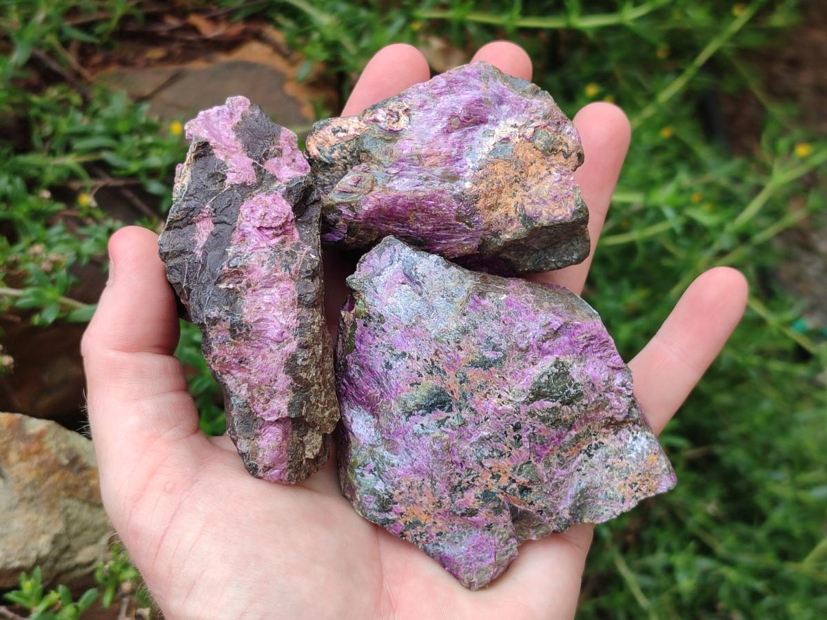 Natural Cobbed Stichtite Specimens x 24 From Barberton, South Africa - Toprock Gemstones and Minerals 