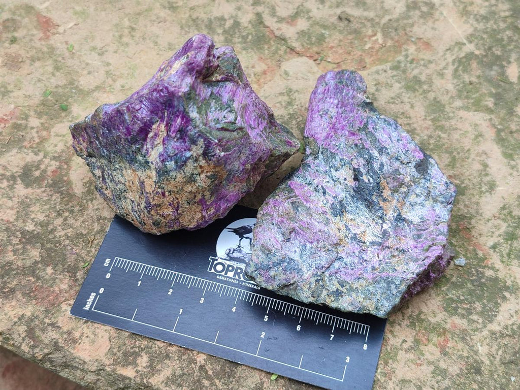 Natural Cobbed Stichtite Specimens x 24 From Barberton, South Africa - Toprock Gemstones and Minerals 