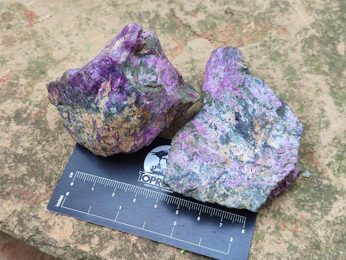 Natural Cobbed Stichtite Specimens x 24 From Barberton, South Africa - Toprock Gemstones and Minerals 