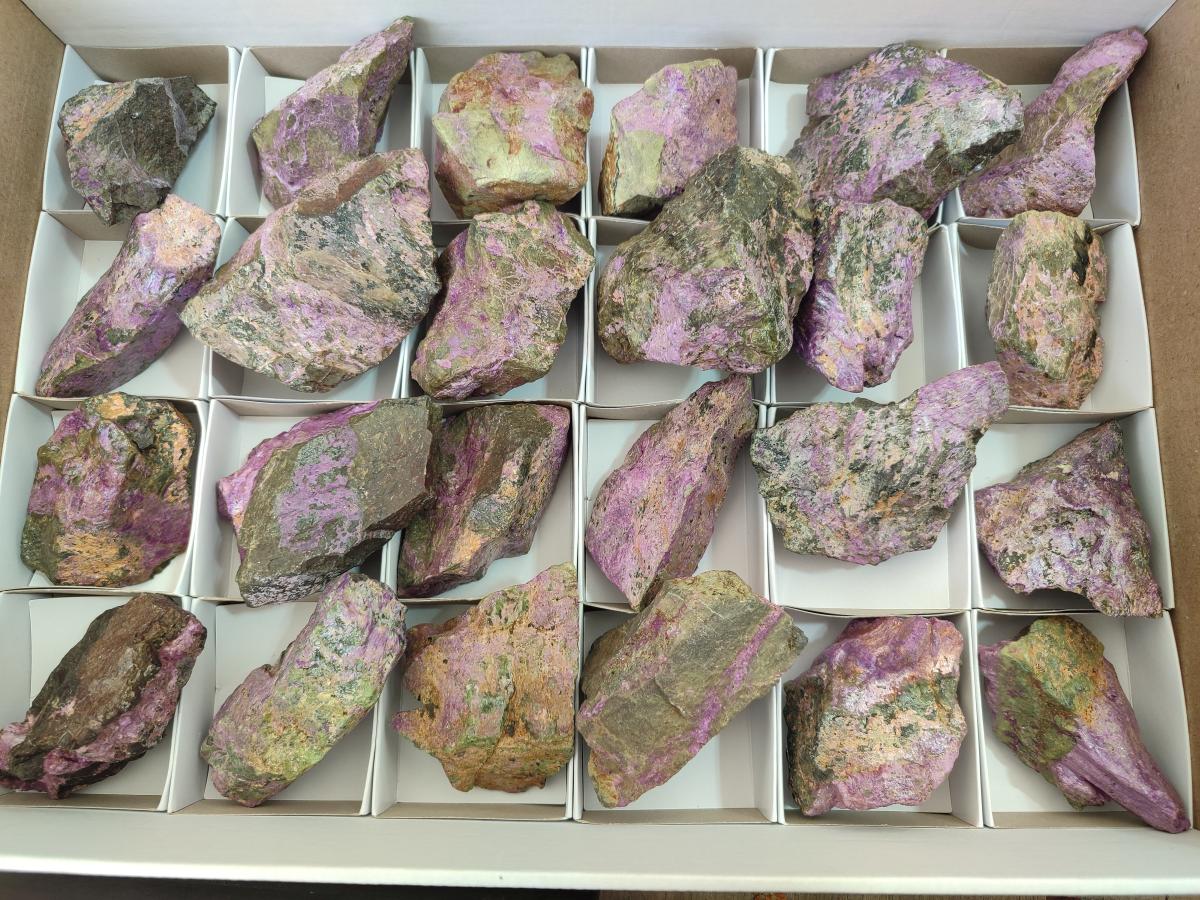 Natural Cobbed Stichtite Specimens x 24 From Barberton, South Africa - Toprock Gemstones and Minerals 