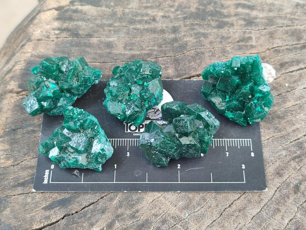 Natural Dioptase Specimens on Dolomite Matrix x 24 From Tantara Mine, Congo - Toprock Gemstones and Minerals 