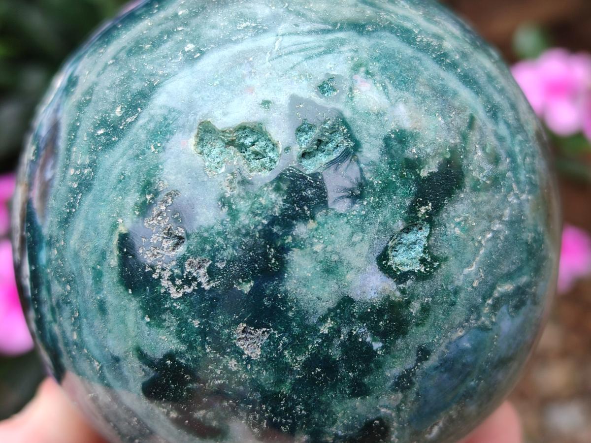 Polished and Natural Ocean Jasper Spheres x 2 From Northwest Coast, Madagascar - Toprock Gemstones and Minerals 