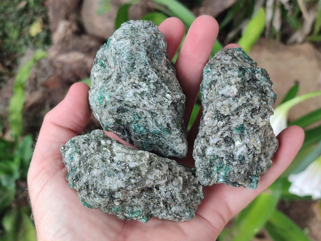 Natural Emerald Mica 'Mutokolite' Cobbed Specimens x 5 From Mutoko, Zimbabwe - Toprock Gemstones and Minerals 