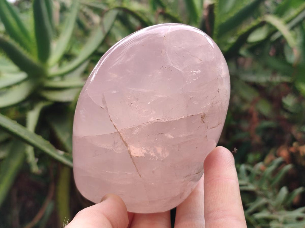 Polished Gemmy Rose Quartz Standing Display Pieces x 2 From Madagascar - Toprock Gemstones and Minerals 