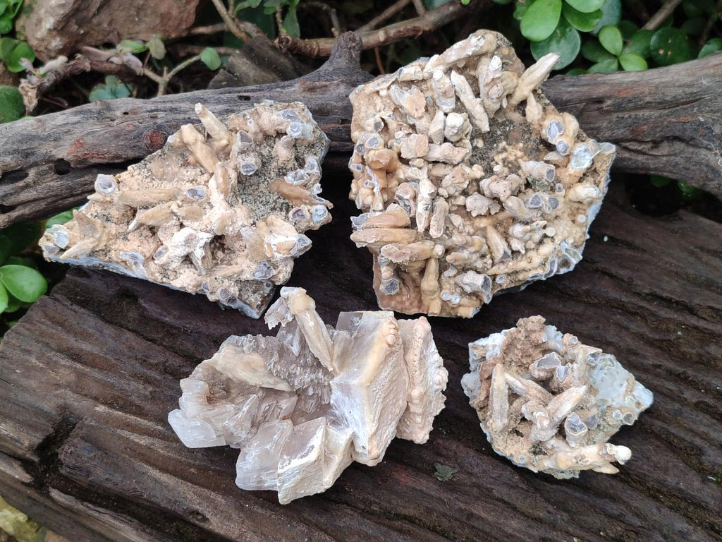 Natural Mix of Lesotho Calcite Specimens x 4 From Albert's Mountain, Lesotho - Toprock Gemstones and Minerals 