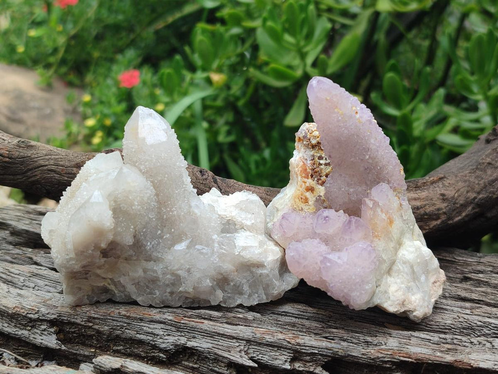 Natural Mix of Spirit Quartz Clusters x 6 From Boekenhouthoek, South Africa - Toprock Gemstones and Minerals 