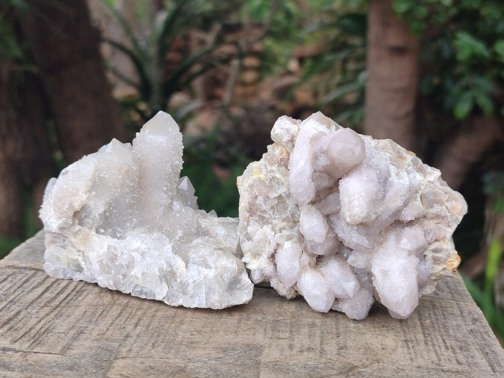 Natural Mix of Spirit Quartz Clusters x 6 From Boekenhouthoek, South Africa - Toprock Gemstones and Minerals 