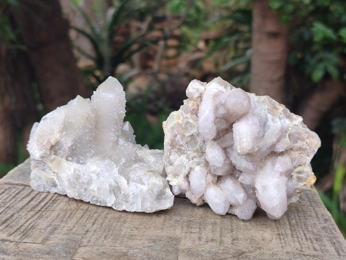 Natural Mix of Spirit Quartz Clusters x 6 From Boekenhouthoek, South Africa - Toprock Gemstones and Minerals 