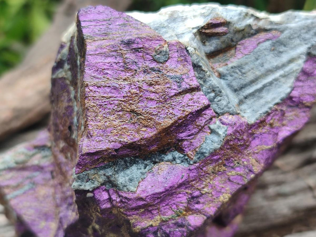 Natural Large Metallic Cobbed Purpurite Specimens x 2 From Erongo, Namibia - Toprock Gemstones and Minerals 