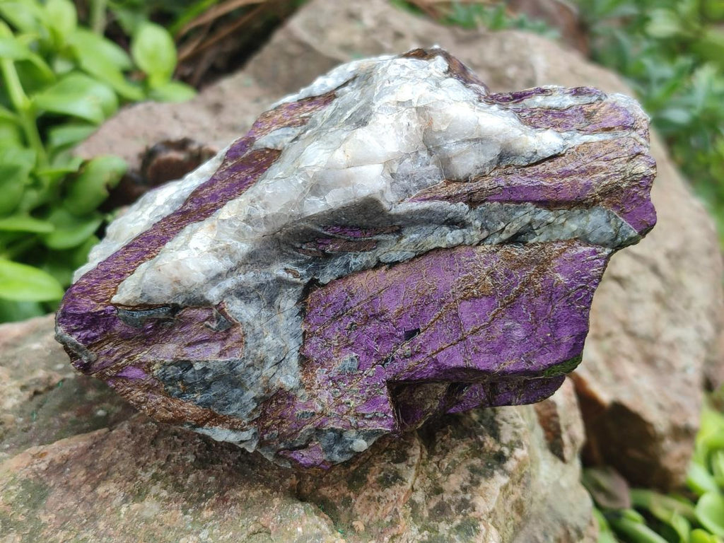 Natural Large Metallic Cobbed Purpurite Specimens x 2 From Erongo, Namibia - Toprock Gemstones and Minerals 