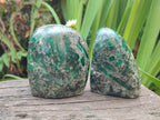 Polished Emerald Mica 'Mutokolite' Standing Display Pieces x 3 From Mutoko, Zimbabwe - Toprock Gemstones and Minerals 
