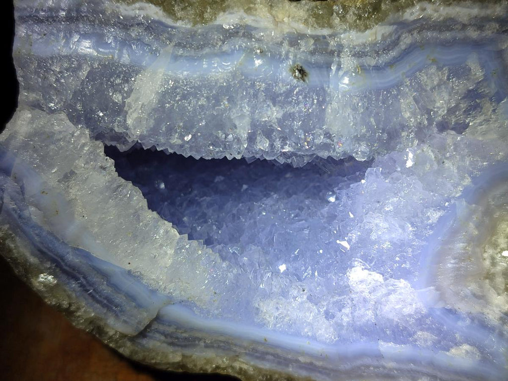 Natural Blue Lace Agate Specimens x 3 From Nsanje, Malawi - Toprock Gemstones and Minerals 