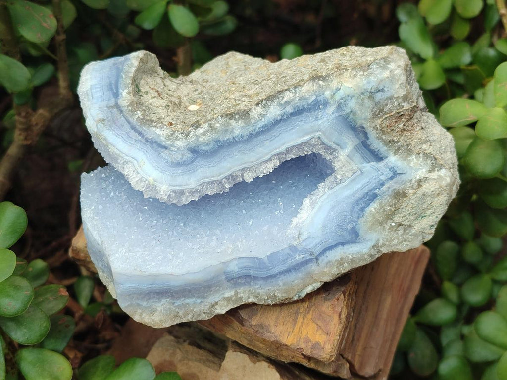 Natural Blue Lace Agate Specimens x 3 From Nsanje, Malawi - Toprock Gemstones and Minerals 