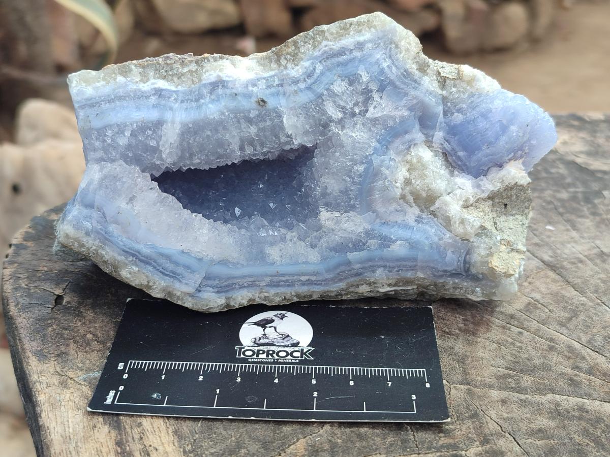 Natural Blue Lace Agate Specimens x 3 From Nsanje, Malawi - Toprock Gemstones and Minerals 
