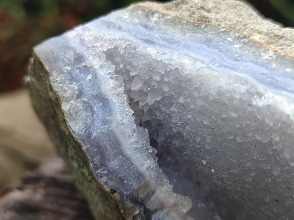 Natural Blue Lace Agate Specimens x 3 From Nsanje, Malawi - Toprock Gemstones and Minerals 