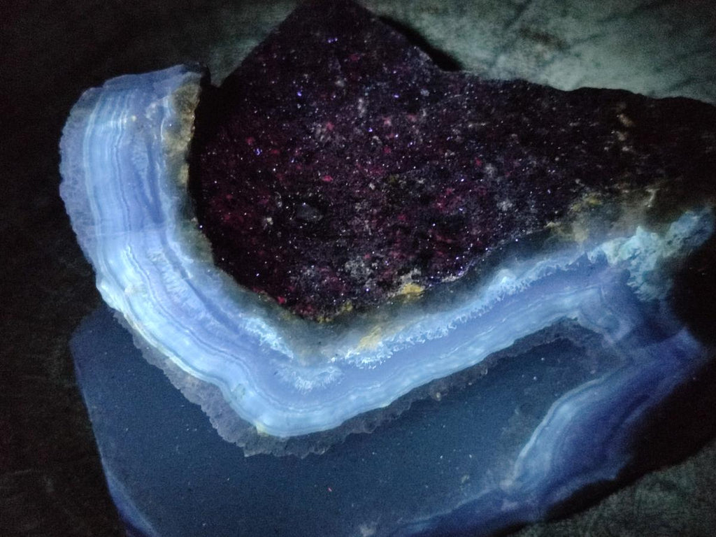 Natural Blue Lace Agate Specimens x 3 From Nsanje, Malawi - Toprock Gemstones and Minerals 