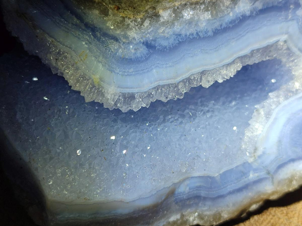 Natural Blue Lace Agate Specimens x 3 From Nsanje, Malawi - Toprock Gemstones and Minerals 