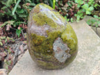Polished Large Green Opal Standing Display Piece x 1 From Betroka, Madagascar - Toprock Gemstones and Minerals 