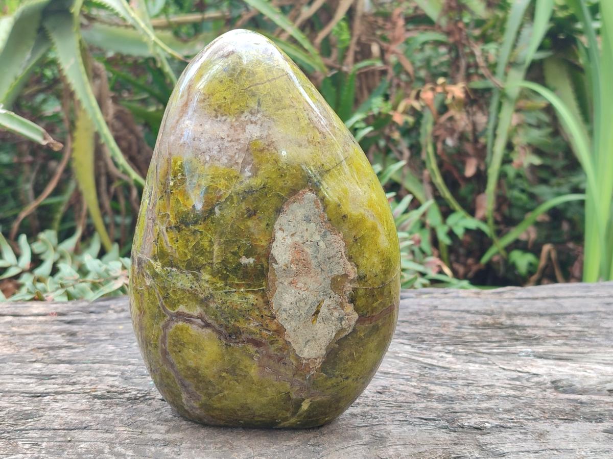 Polished Large Green Opal Standing Display Piece x 1 From Betroka, Madagascar - Toprock Gemstones and Minerals 