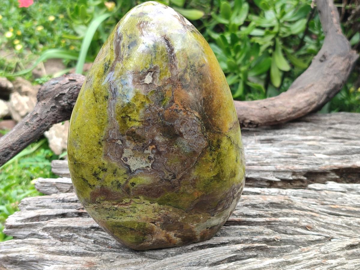 Polished Large Green Opal Standing Display Piece x 1 From Betroka, Madagascar - Toprock Gemstones and Minerals 