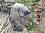 Polished Large Silver Leaf Lepidolite Standing Display Piece x 1 From Zimbabwe - Toprock Gemstones and Minerals 