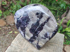 Polished Large Silver Leaf Lepidolite Standing Display Piece x 1 From Zimbabwe - Toprock Gemstones and Minerals 