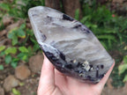 Polished Large Silver Leaf Lepidolite Standing Display Piece x 1 From Zimbabwe - Toprock Gemstones and Minerals 