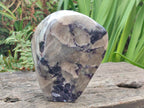 Polished Large Silver Leaf Lepidolite Standing Display Piece x 1 From Zimbabwe - Toprock Gemstones and Minerals 