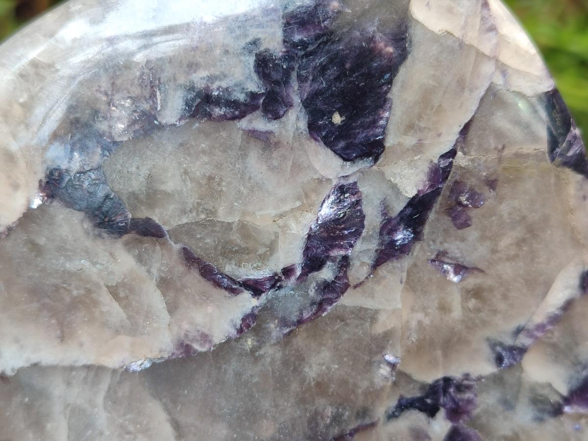 Polished Large Silver Leaf Lepidolite Standing Display Piece x 1 From Zimbabwe - Toprock Gemstones and Minerals 