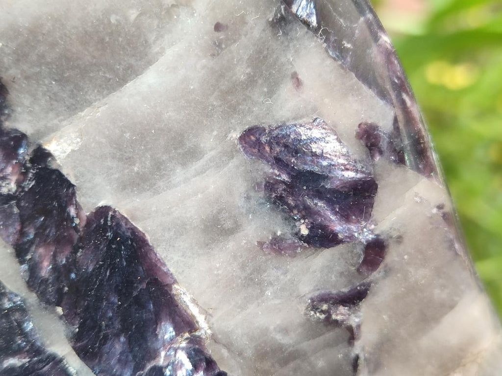 Polished Large Silver Leaf Lepidolite Standing Display Piece x 1 From Zimbabwe - Toprock Gemstones and Minerals 