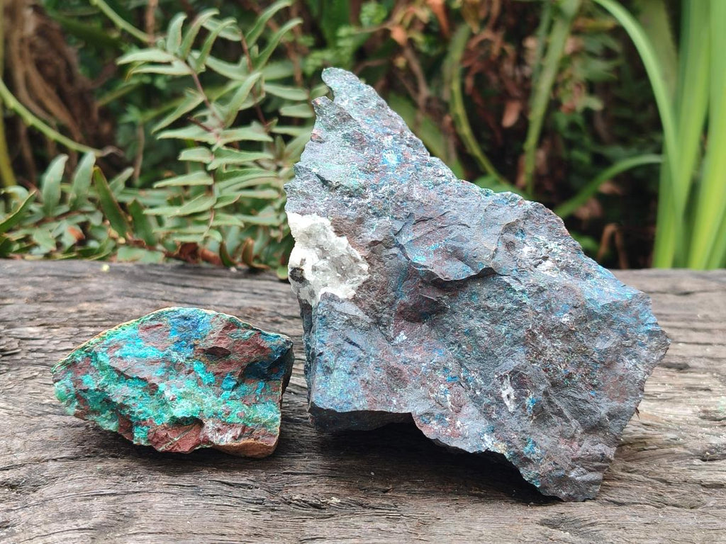 Natural Cobbed Shattuckite Specimens x 7 From Kaokoveld, Namibia - Toprock Gemstones and Minerals 