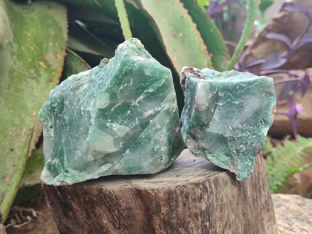 Natural Swazi Jade Cobbed Specimens x 12 From Swaziland