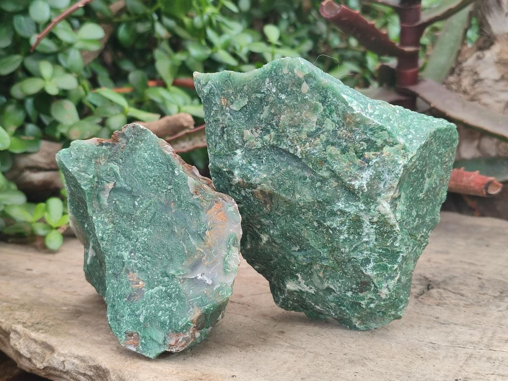 Natural Swazi Jade Cobbed Specimens x 12 From Swaziland