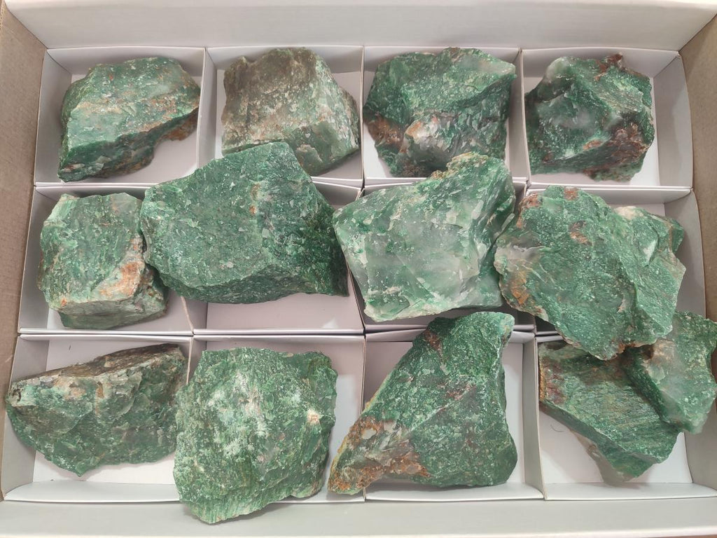 Natural Swazi Jade Cobbed Specimens x 12 From Swaziland