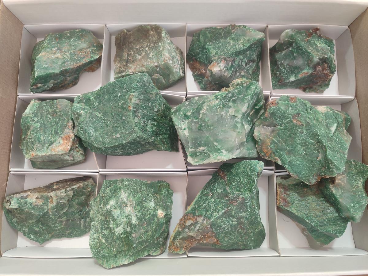 Natural Swazi Jade Cobbed Specimens x 12 From Swaziland