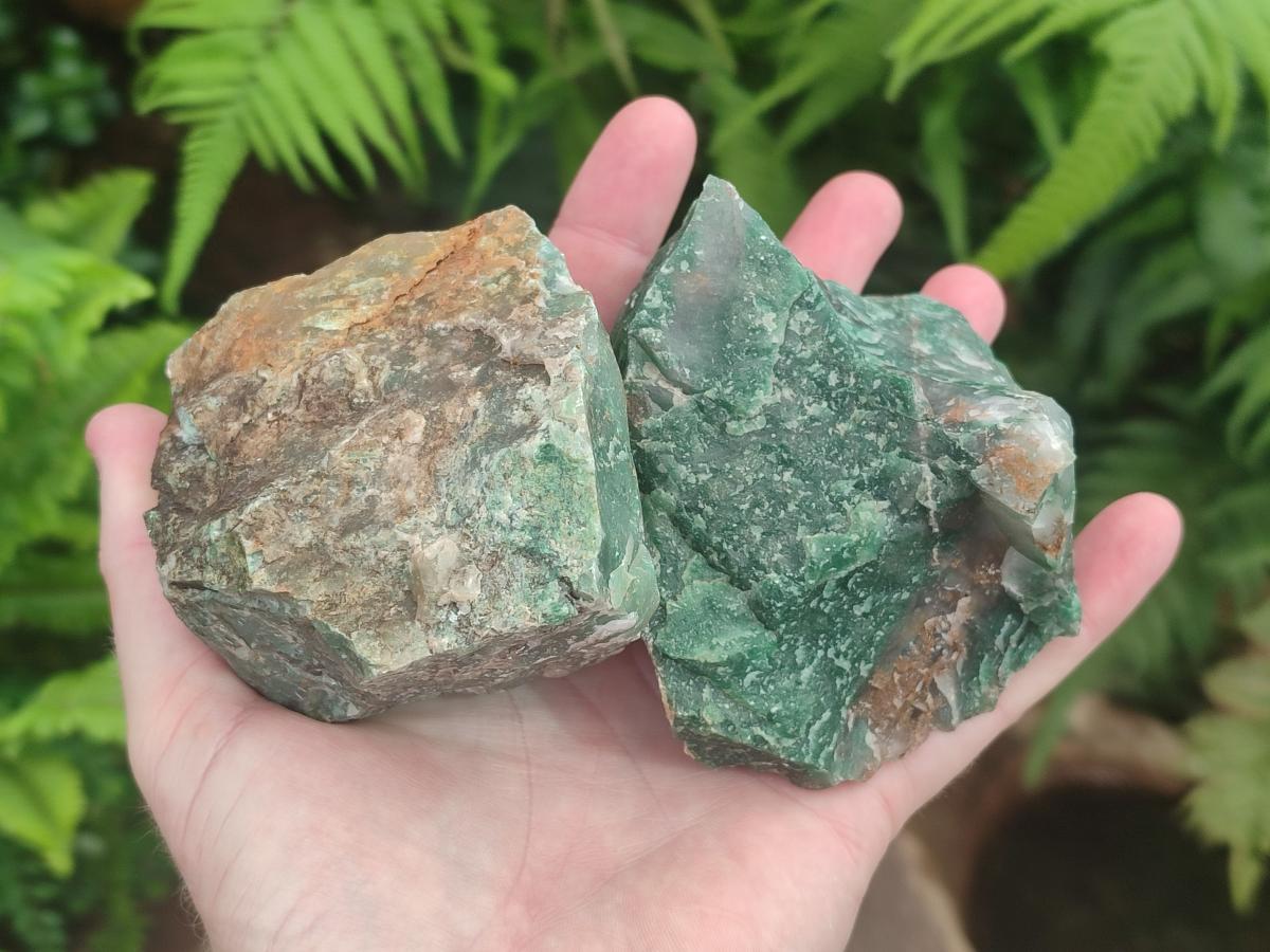 Natural Swazi Jade Cobbed Specimens x 12 From Swaziland