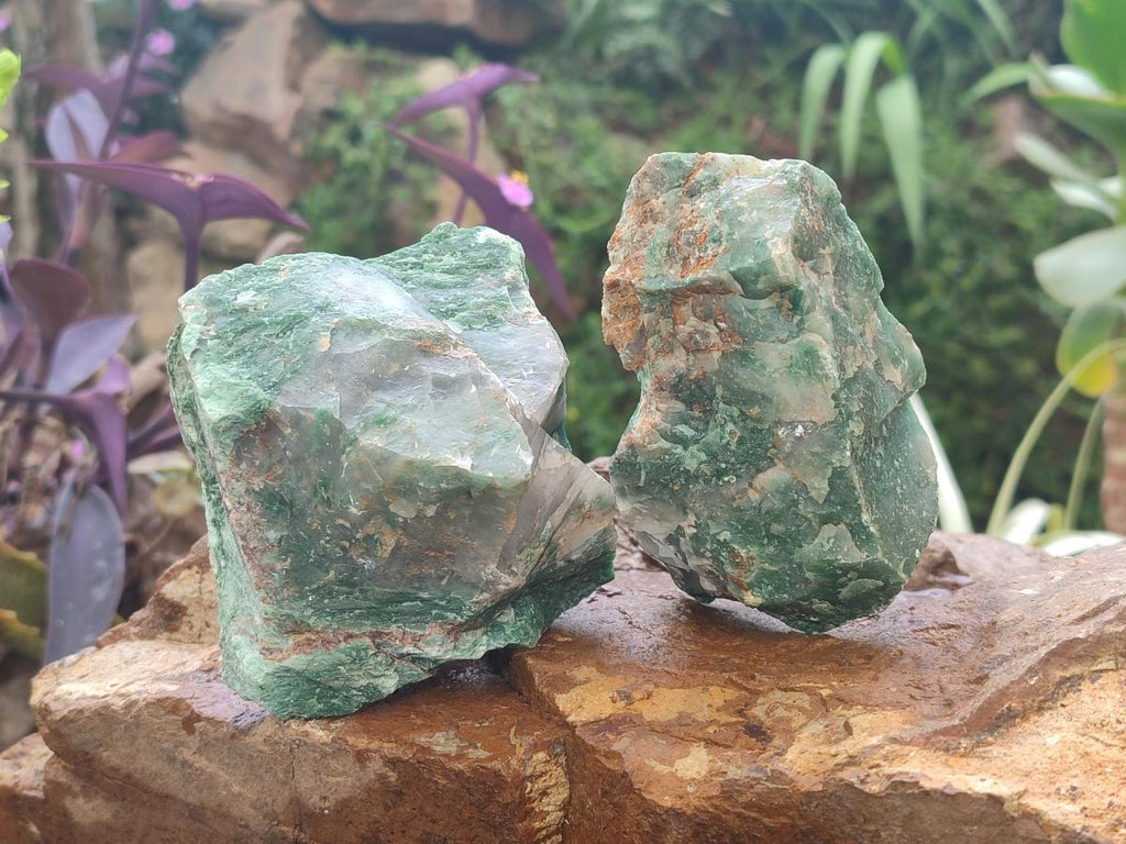 Natural Swazi Jade Cobbed Specimens x 12 From Swaziland