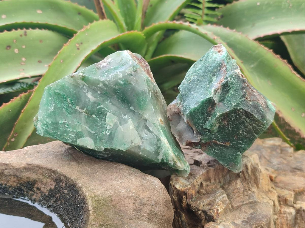 Natural Swazi Jade Cobbed Specimens x 12 From Swaziland
