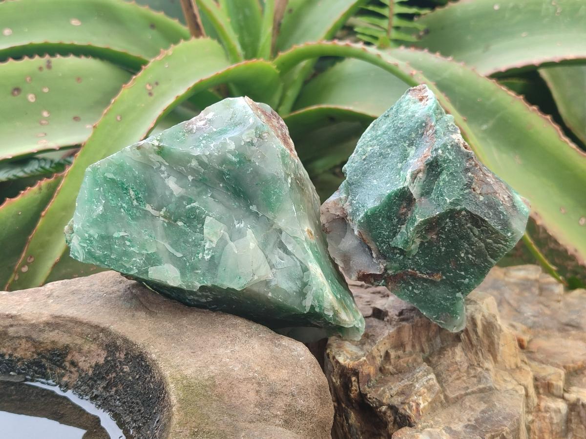 Natural Swazi Jade Cobbed Specimens x 12 From Swaziland