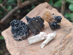 Natural Goshenite Aquamarine Specimens with Schorl Black Tourmaline x 70 From Erongo, Namibia