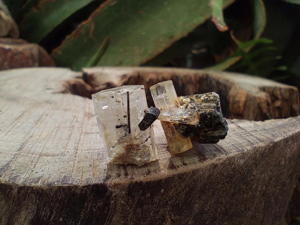 Natural Goshenite Aquamarine Specimens with Schorl Black Tourmaline x 70 From Erongo, Namibia