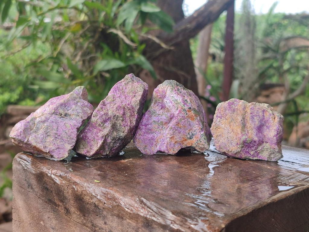 Natural Cobbed Stichtite Specimens x 35 From Barberton, South Africa