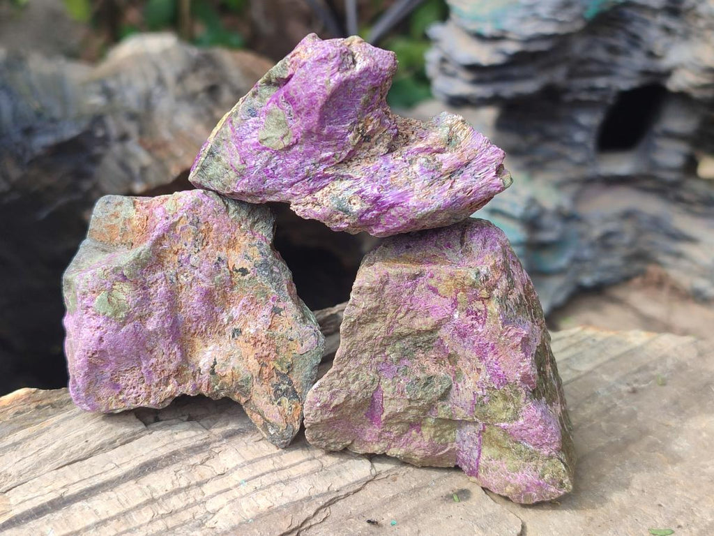 Natural Cobbed Stichtite Specimens x 35 From Barberton, South Africa