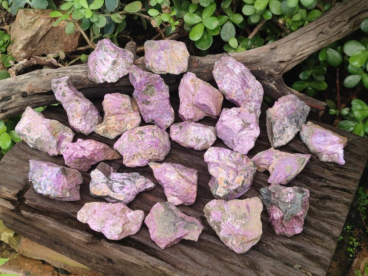 Natural Cobbed Stichtite Specimens x 35 From Barberton, South Africa