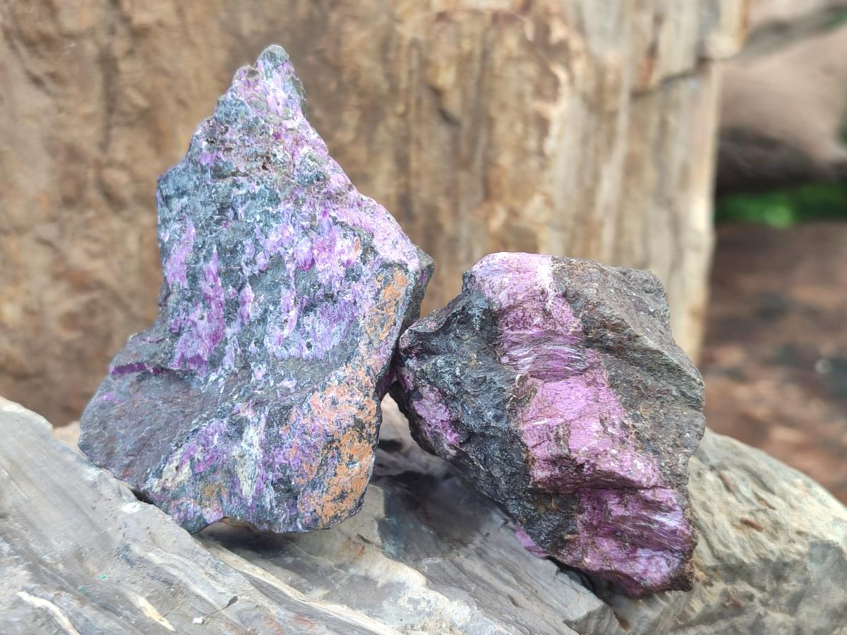 Natural Cobbed Stichtite Specimens x 35 From Barberton, South Africa